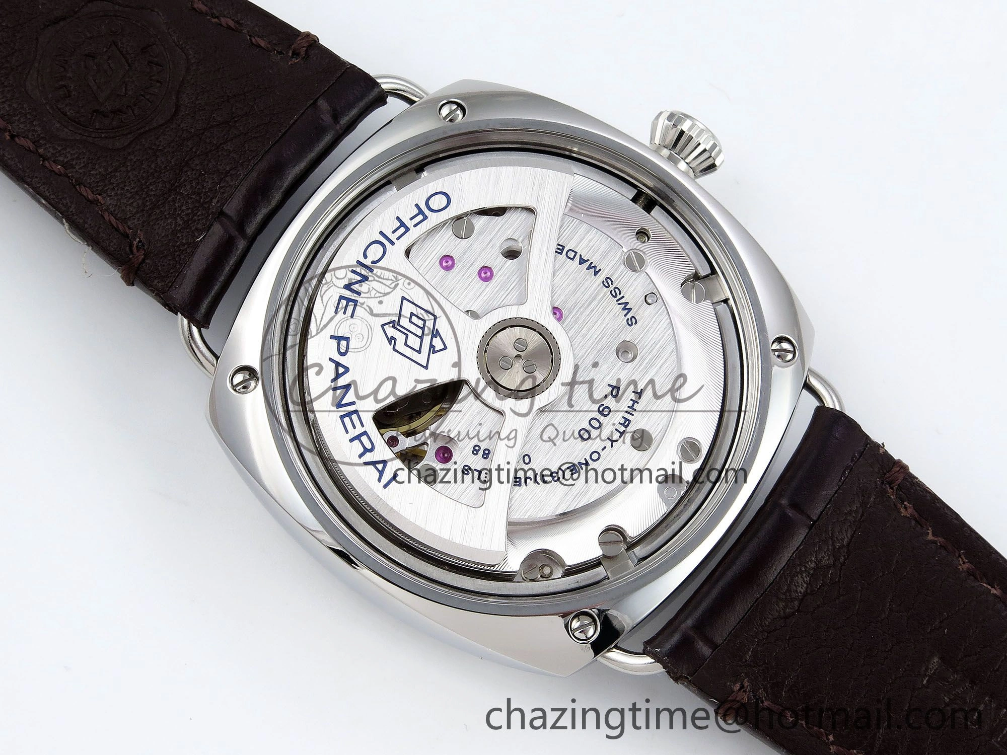 PAM1386 Radiomir 40mm VSF 1:1 Best Edition Green Dial on Brown Leather Strap P Neat 8315