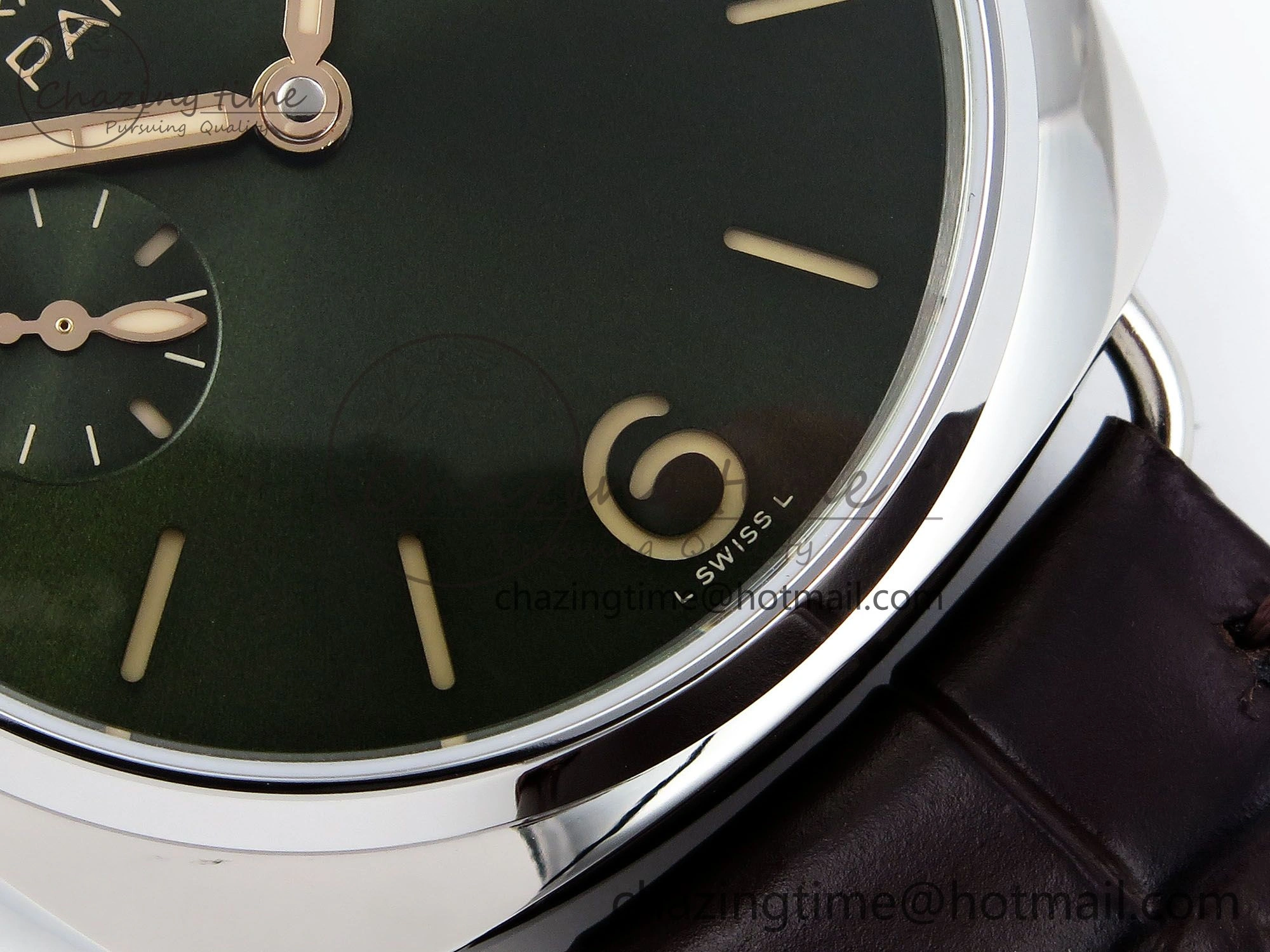 PAM1386 Radiomir 40mm VSF 1:1 Best Edition Green Dial on Brown Leather Strap P Neat 8315