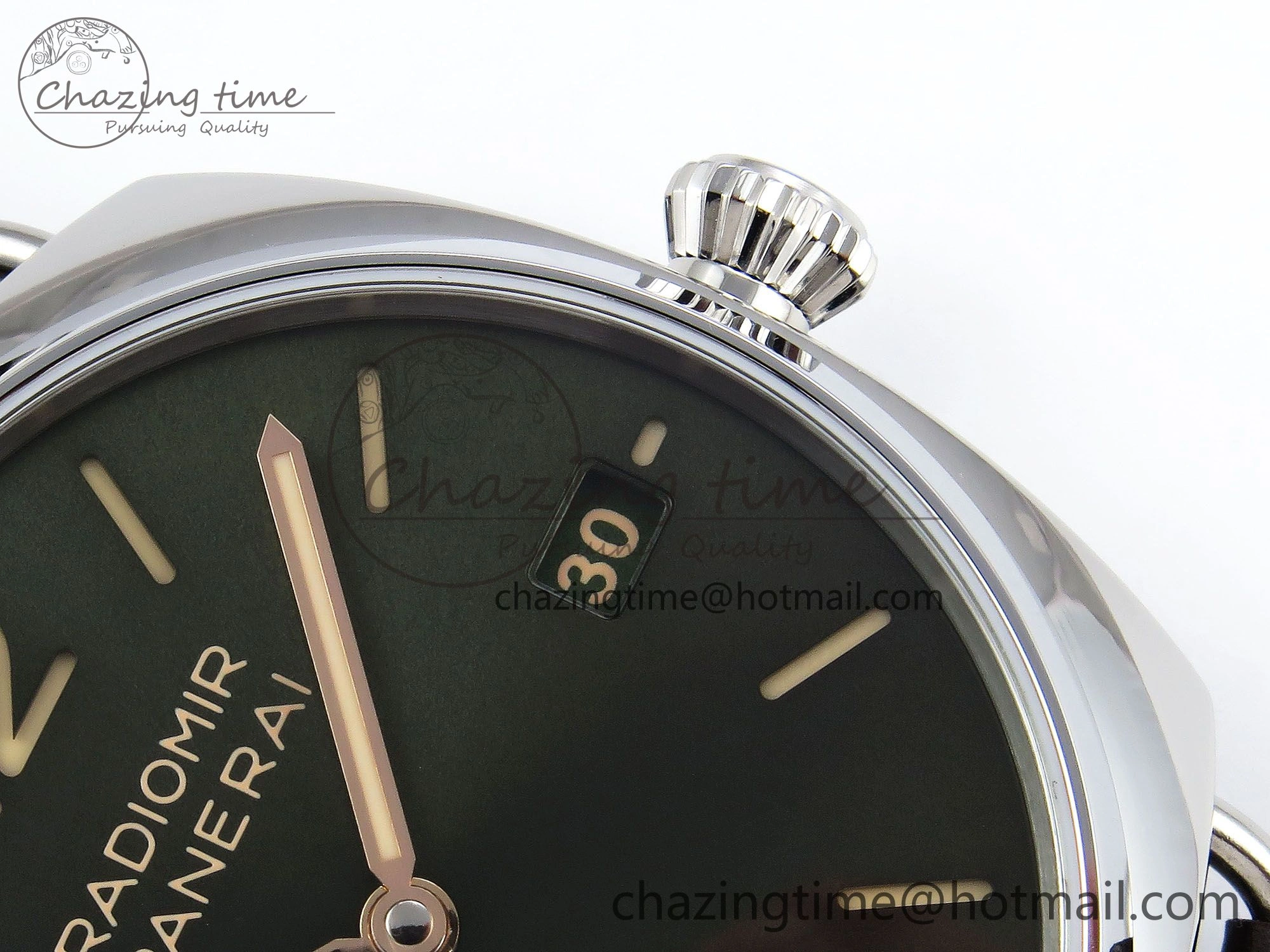 PAM1386 Radiomir 40mm VSF 1:1 Best Edition Green Dial on Brown Leather Strap P Neat 8315