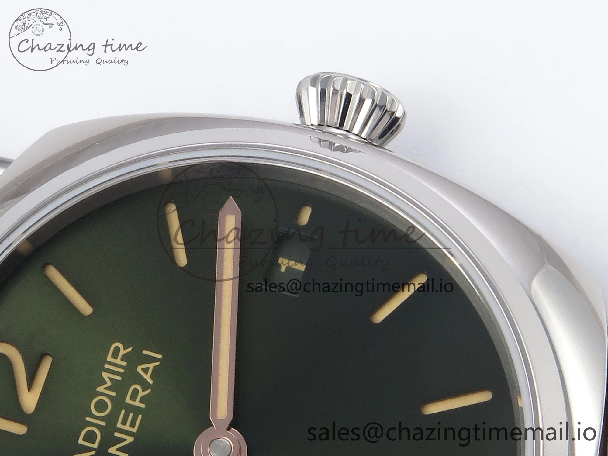 Fashionable PAM1386 Y Radiomir TTF 1:1 Best Edition Green Dial on Brown Leather Strap P 8320