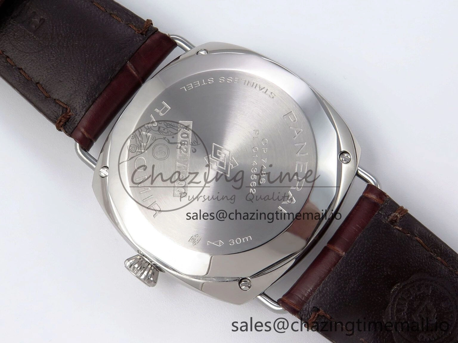 Fashionable PAM1386 Y Radiomir TTF 1:1 Best Edition Green Dial on Brown Leather Strap P 8320