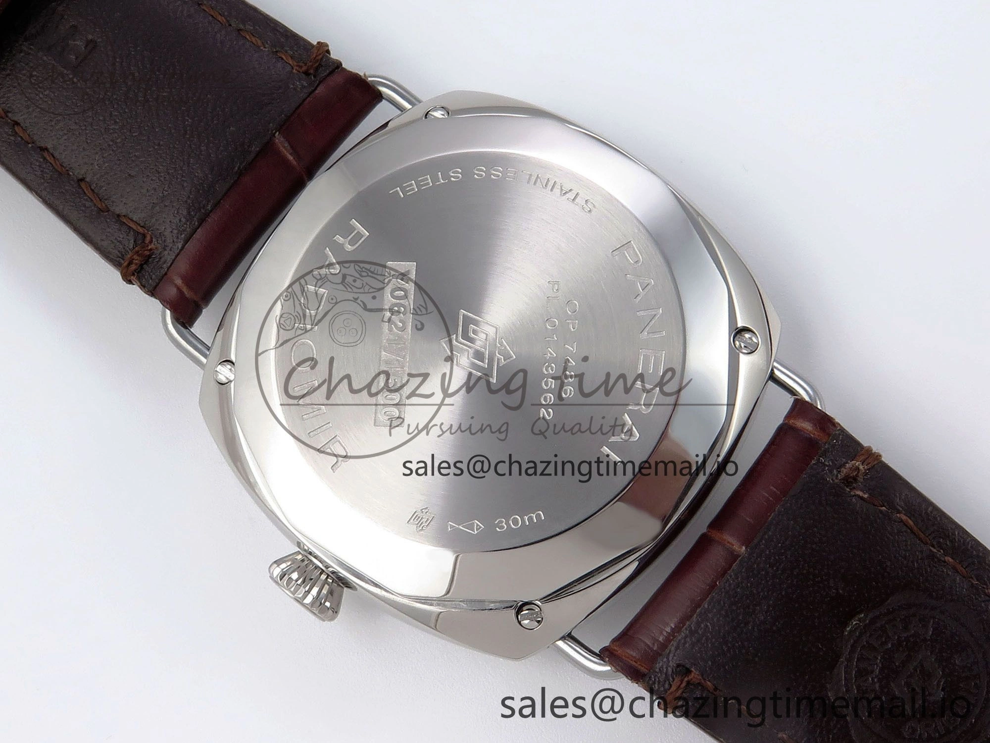 Fashionable PAM1386 Y Radiomir TTF 1:1 Best Edition Green Dial on Brown Leather Strap P 8320