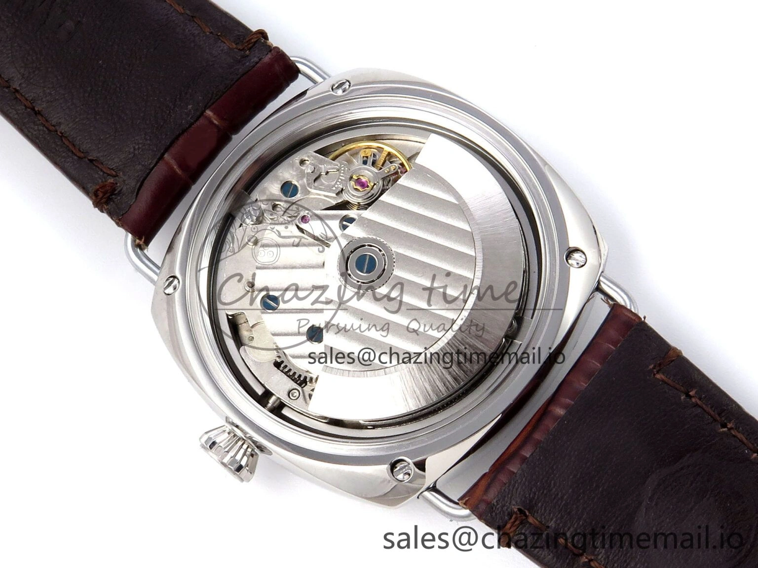 Fashionable PAM1386 Y Radiomir TTF 1:1 Best Edition Green Dial on Brown Leather Strap P 8320