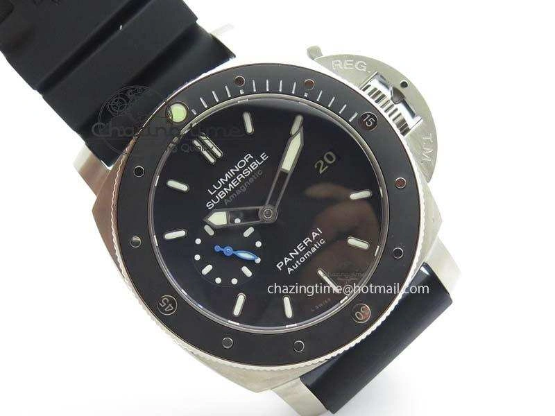 Trendsetting PAM1389 Q SF Best Edition on Black Dial On Black Rubber Strap P9010 Clone 8466
