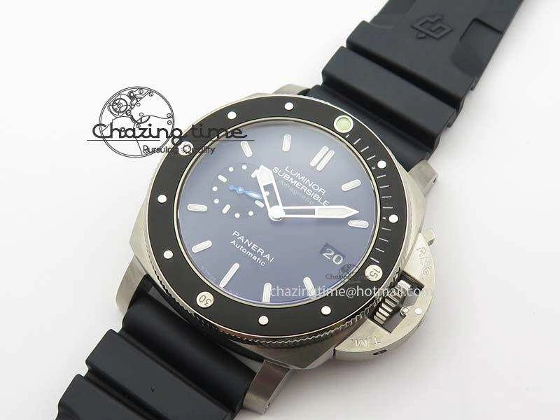 Trendsetting PAM1389 Q SF Best Edition on Black Dial On Black Rubber Strap P9010 Clone 8466