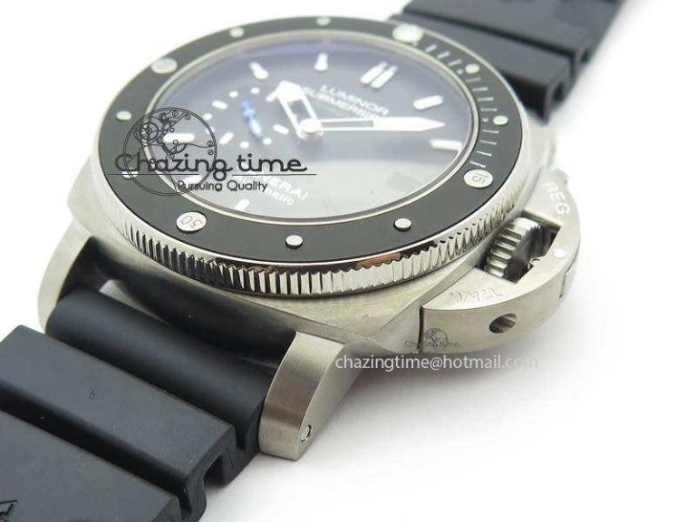 Trendsetting PAM1389 Q SF Best Edition on Black Dial On Black Rubber Strap P9010 Clone 8466