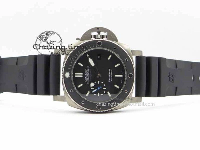 PAM1389 Titanium Lite XF Best Edition Black Dial On Black Rubber Strap P. Durable 8451