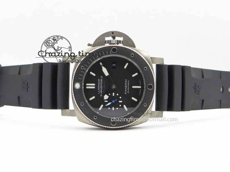 PAM1389 Titanium Lite XF Best Edition Black Dial On Black Rubber Strap P. Durable 8451