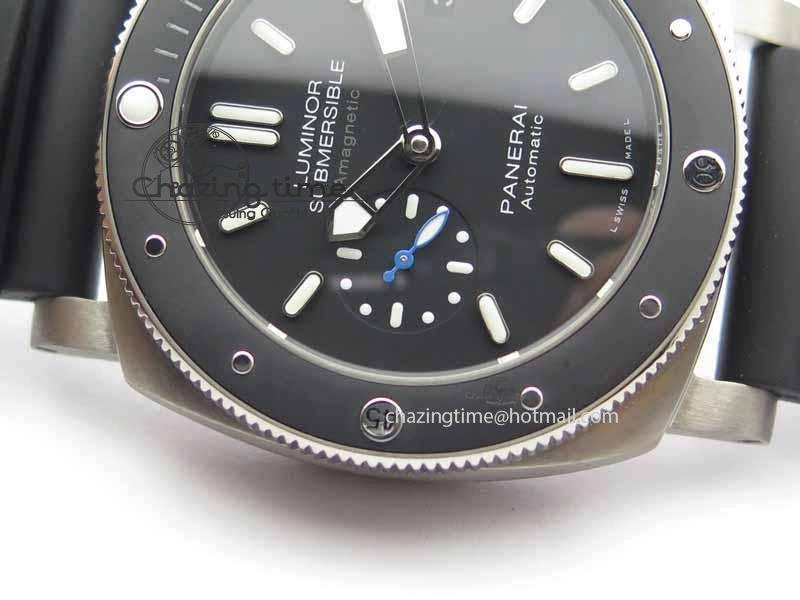 PAM1389 Titanium Lite XF Best Edition Black Dial On Black Rubber Strap P. Durable 8451