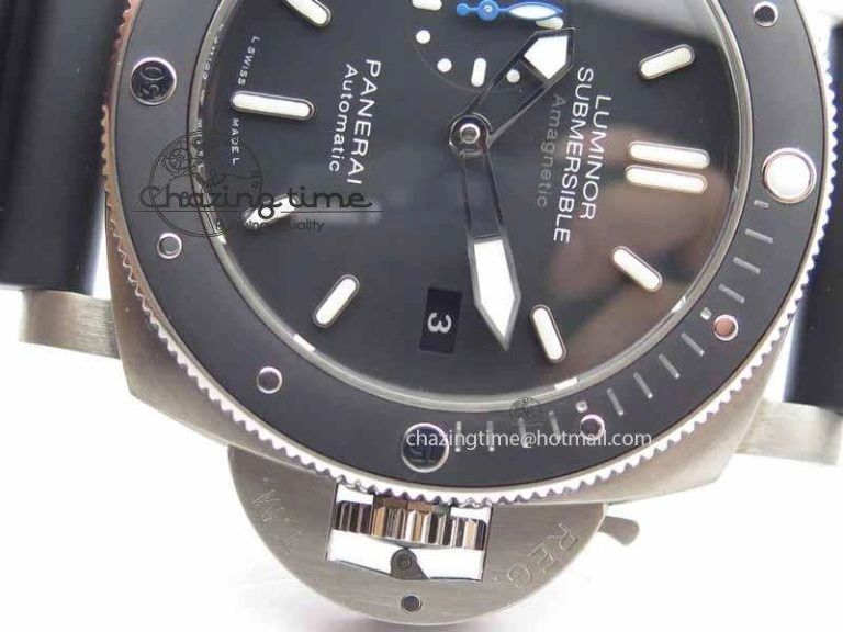 PAM1389 Titanium Lite XF Best Edition Black Dial On Black Rubber Strap P. Durable 8451