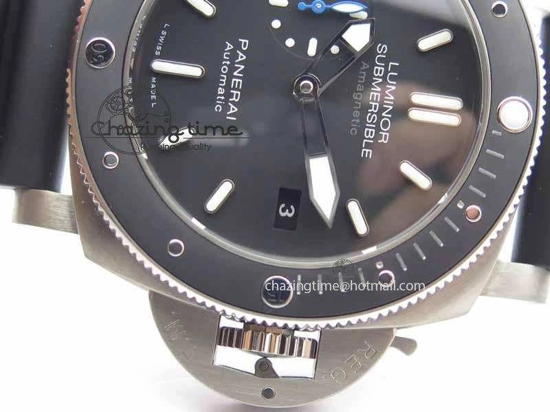 PAM1389 Titanium Lite XF Best Edition Black Dial On Black Rubber Strap P. Durable 8451