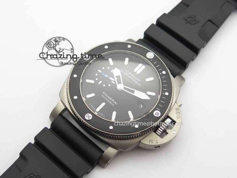 PAM1389 Titanium Lite XF Best Edition Black Dial On Black Rubber Strap P. Durable 8451