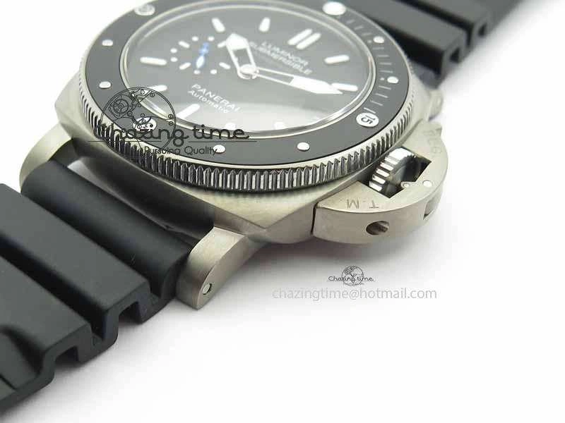 PAM1389 Titanium Lite XF Best Edition Black Dial On Black Rubber Strap P. Durable 8451