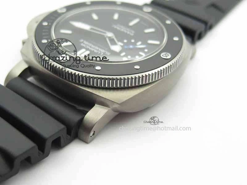 PAM1389 Titanium Lite XF Best Edition Black Dial On Black Rubber Strap P. Durable 8451
