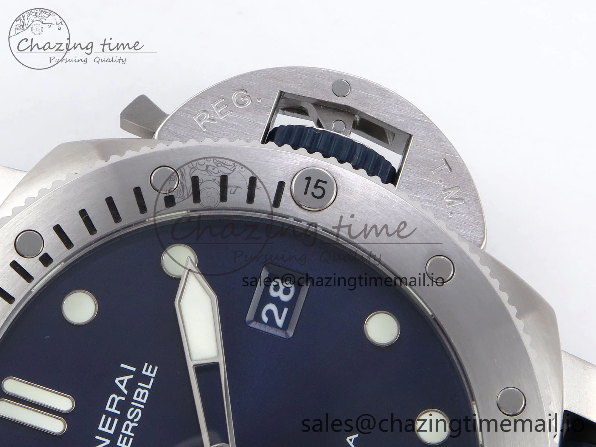 Trendsetting PAM1391 Luna Rossa Submersible VSF 1:1 Best Edition on Blue Fabric Strap P 8304