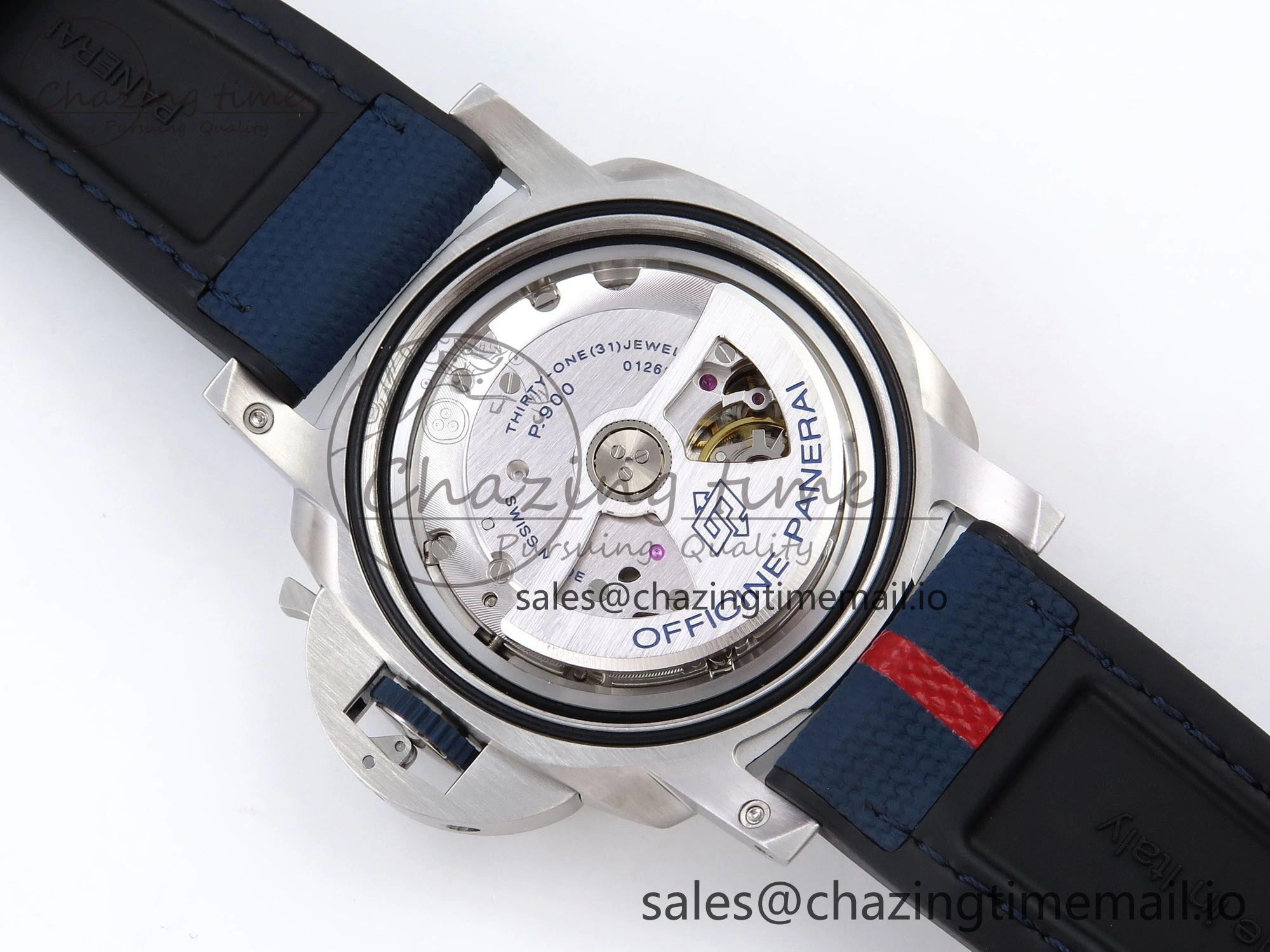 Trendsetting PAM1391 Luna Rossa Submersible VSF 1:1 Best Edition on Blue Fabric Strap P 8304
