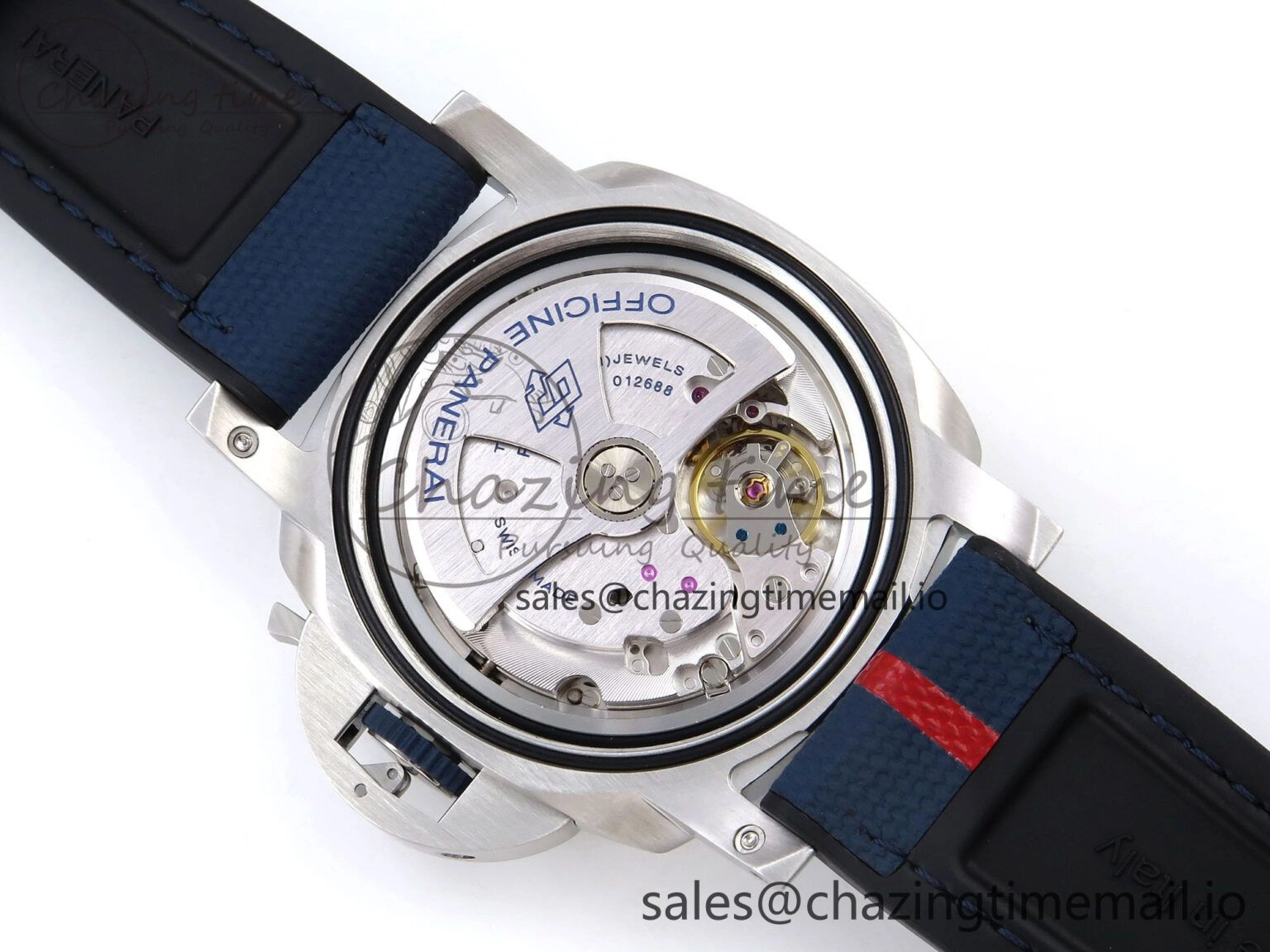 Trendsetting PAM1391 Luna Rossa Submersible VSF 1:1 Best Edition on Blue Fabric Strap P 8304