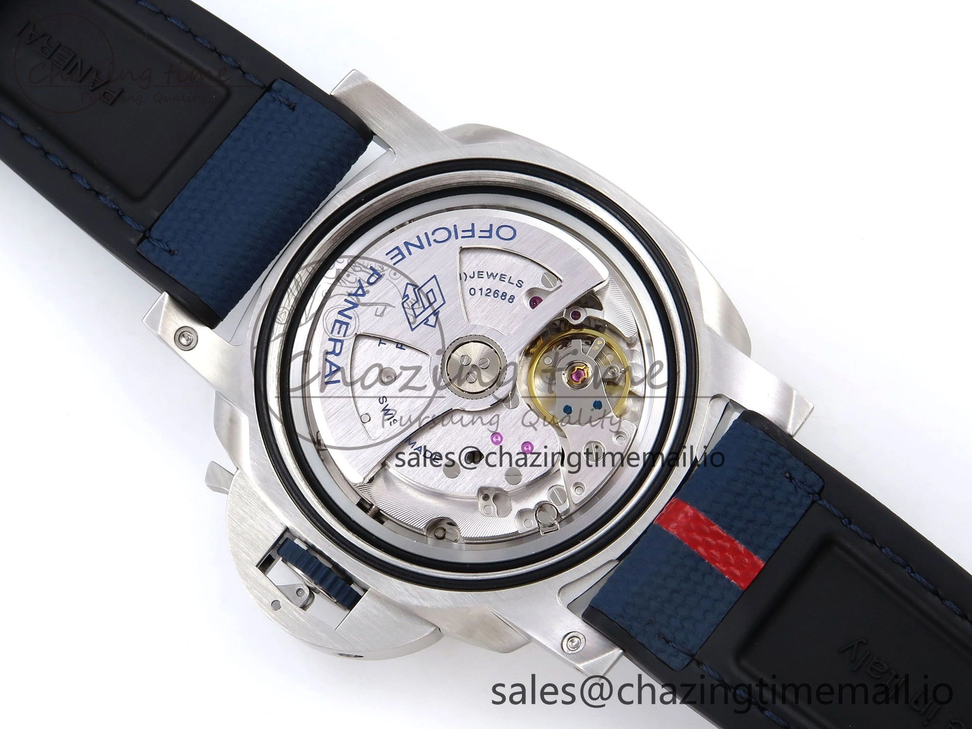 Trendsetting PAM1391 Luna Rossa Submersible VSF 1:1 Best Edition on Blue Fabric Strap P 8304
