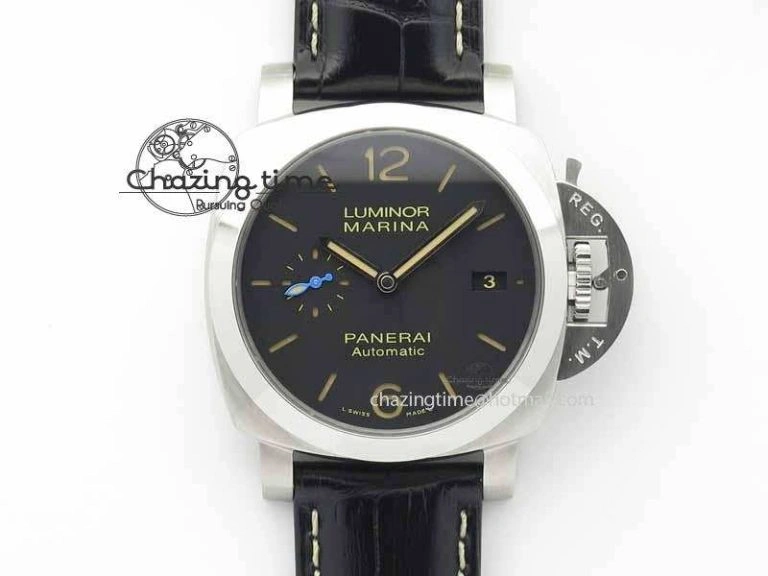 Contemporary PAM1392 S ZF 1:1 Best Edition Black Dial On Black Leather Strap P 8456