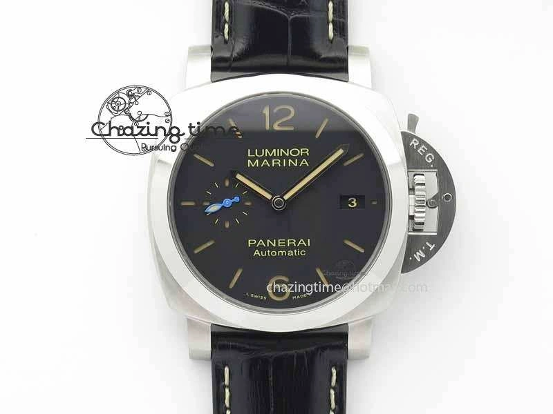 Contemporary PAM1392 S ZF 1:1 Best Edition Black Dial On Black Leather Strap P 8456