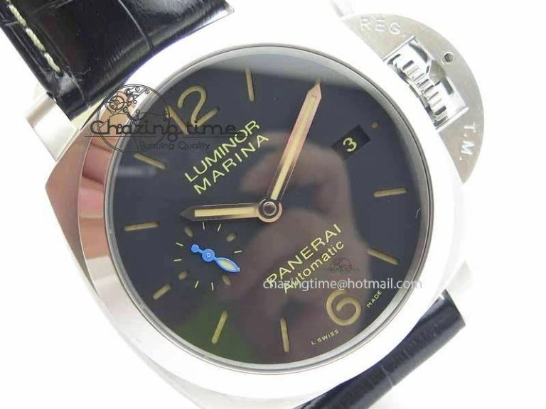 Contemporary PAM1392 S ZF 1:1 Best Edition Black Dial On Black Leather Strap P 8456