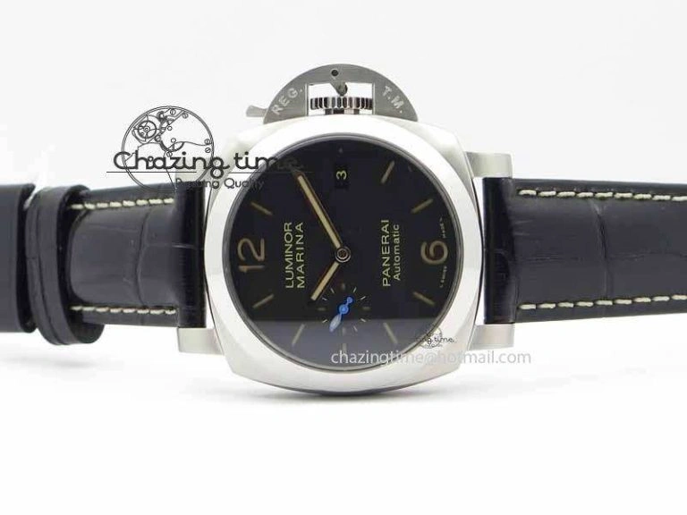 Contemporary PAM1392 S ZF 1:1 Best Edition Black Dial On Black Leather Strap P 8456
