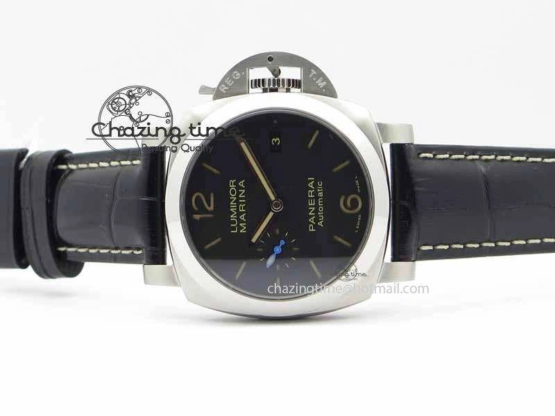 Contemporary PAM1392 S ZF 1:1 Best Edition Black Dial On Black Leather Strap P 8456