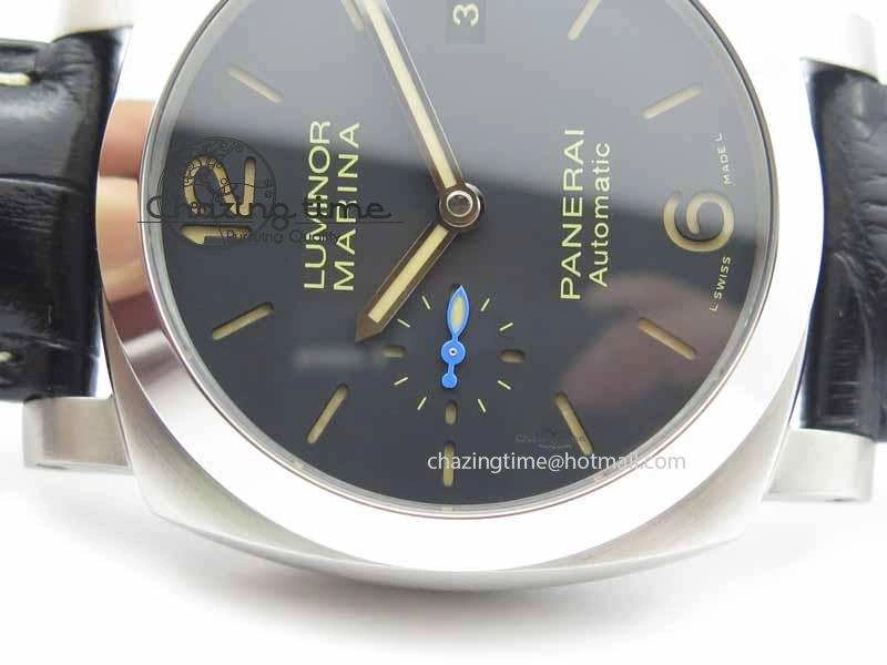 Contemporary PAM1392 S ZF 1:1 Best Edition Black Dial On Black Leather Strap P 8456