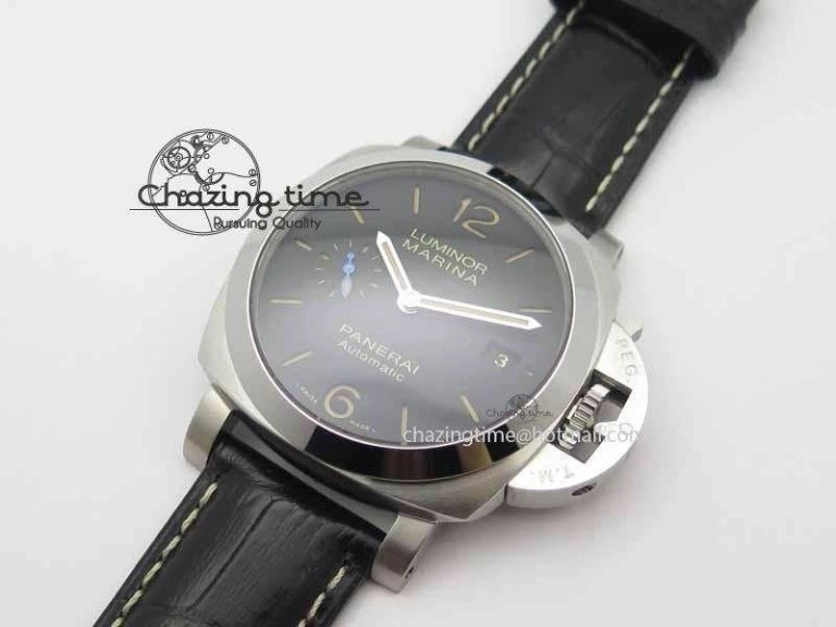 Contemporary PAM1392 S ZF 1:1 Best Edition Black Dial On Black Leather Strap P 8456
