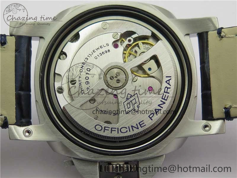 PAM1393 VSF 1:1 Best Edition Blue Dial on Leather Strap P.9010 Clone ModernLook 8377
