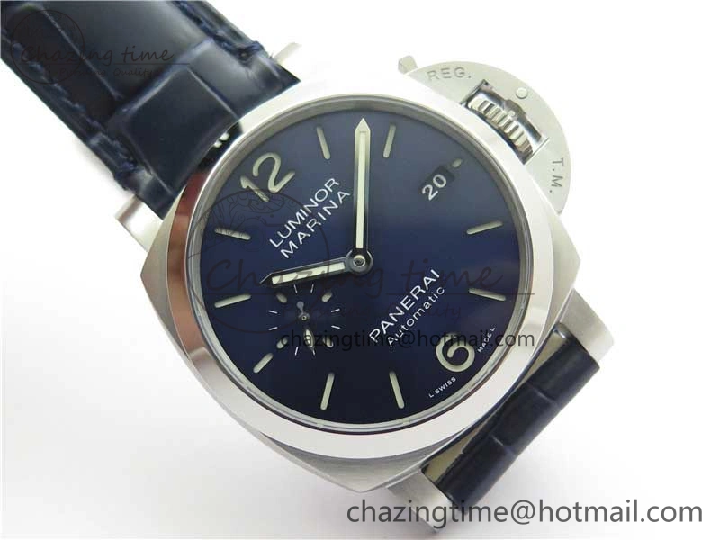 PAM1393 VSF 1:1 Best Edition Blue Dial on Leather Strap P.9010 Clone ModernLook 8377