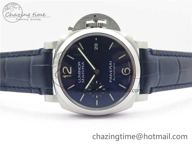 PAM1393 VSF 1:1 Best Edition Blue Dial on Leather Strap P.9010 Clone ModernLook 8377