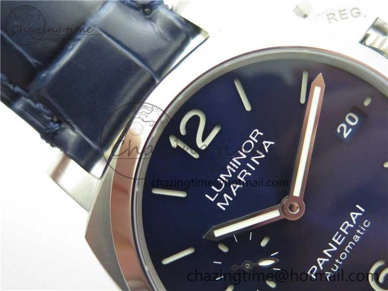 PAM1393 VSF 1:1 Best Edition Blue Dial on Leather Strap P.9010 Clone ModernLook 8377