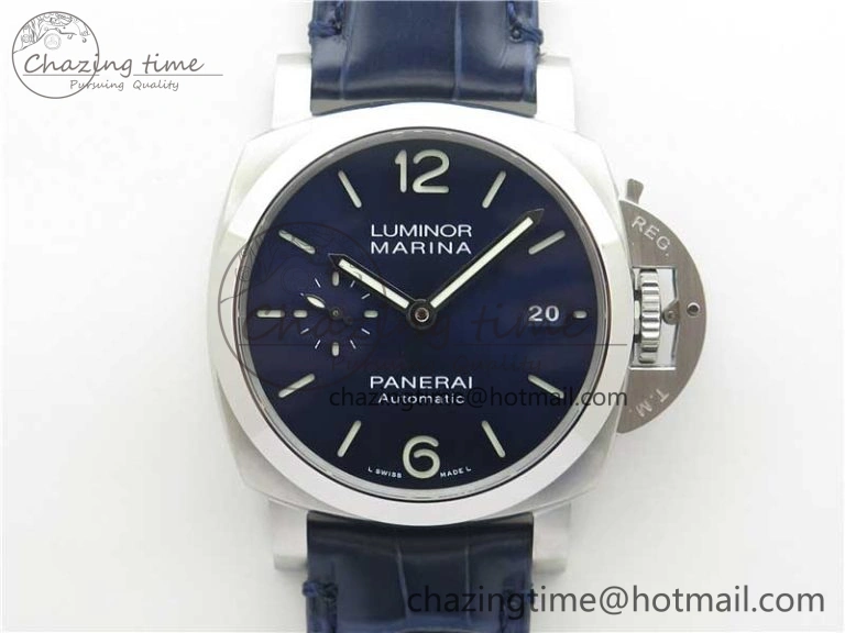 PAM1393 VSF 1:1 Best Edition Blue Dial on Leather Strap P.9010 Clone ModernLook 8377