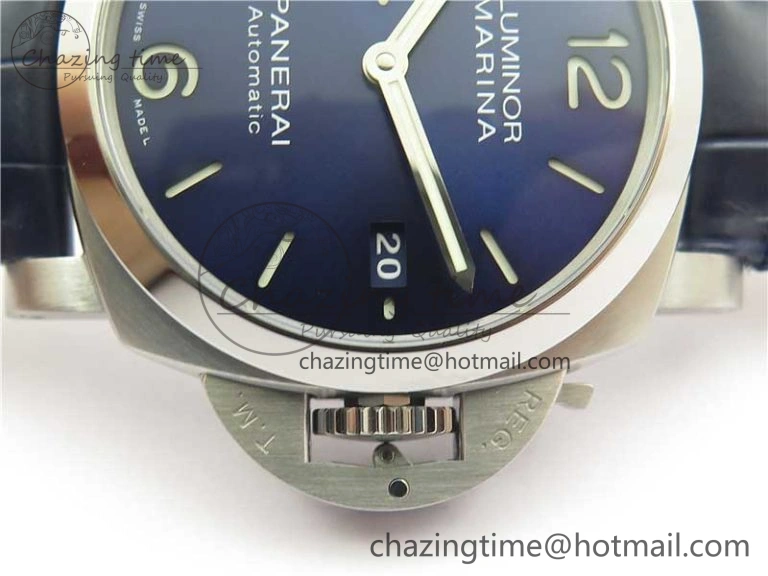 PAM1393 VSF 1:1 Best Edition Blue Dial on Leather Strap P.9010 Clone ModernLook 8377