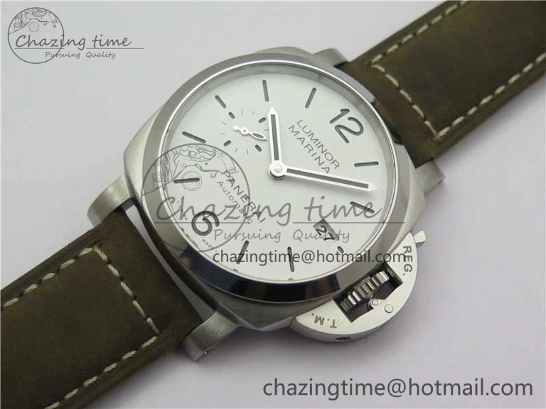 Elegant PAM1394 VSF 1:1 Best Edition White Dial on Brown Asso Strap P.9010 Clone 8378