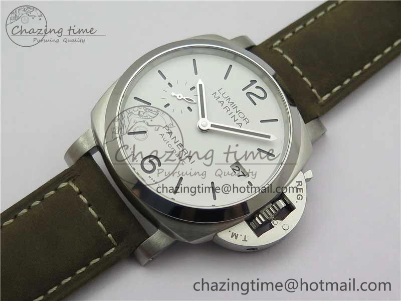 Elegant PAM1394 VSF 1:1 Best Edition White Dial on Brown Asso Strap P.9010 Clone 8378
