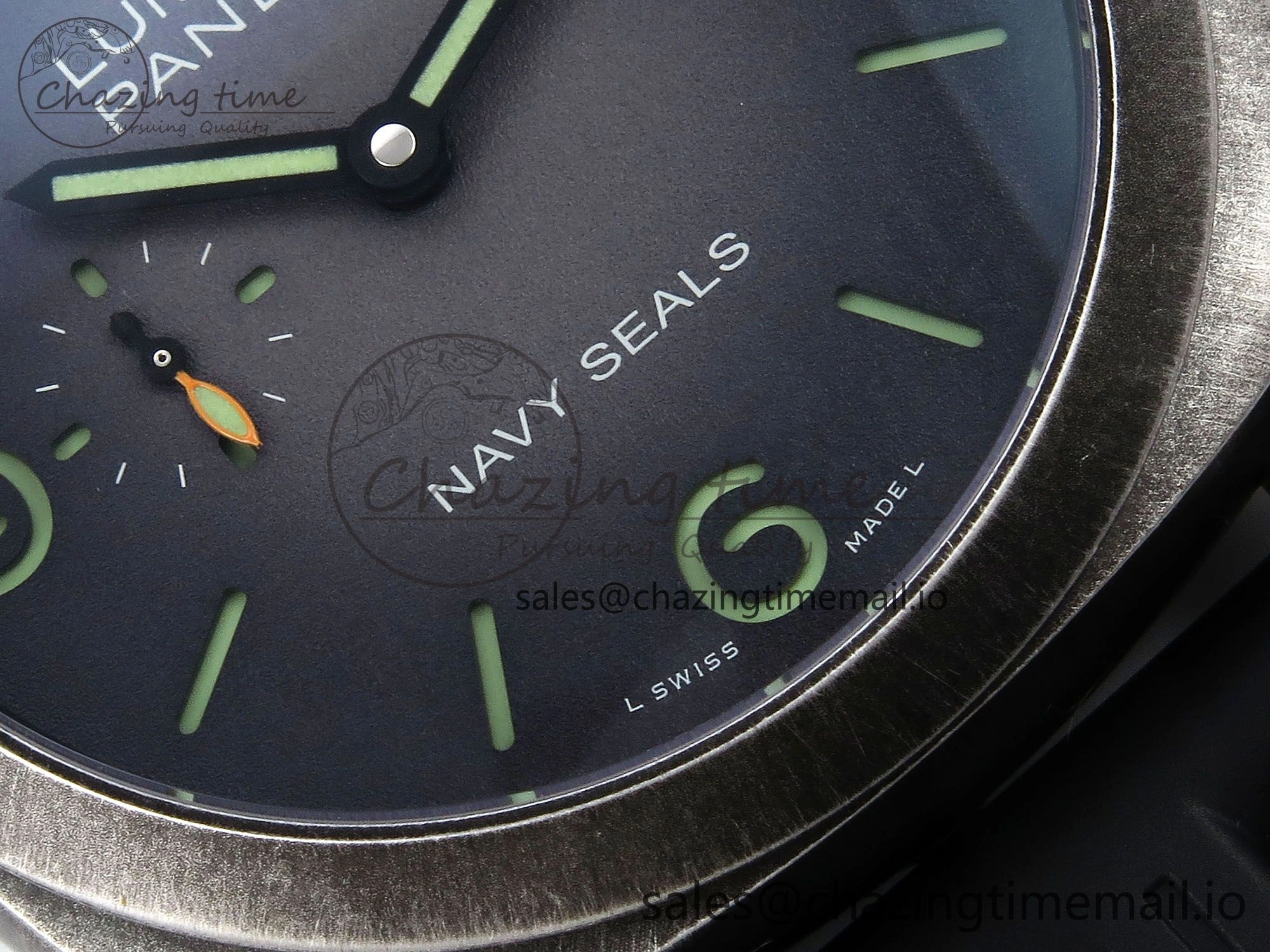 MoistureWicking PAM1412 Navy SEALs VSF 1:1 Best Edition Iron Gray Dial on Rubber Strap P.9010 Clone 8307