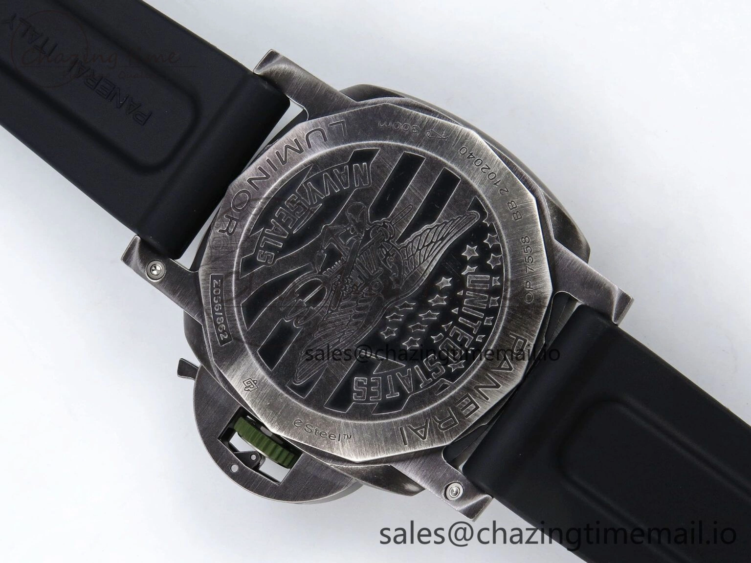 MoistureWicking PAM1412 Navy SEALs VSF 1:1 Best Edition Iron Gray Dial on Rubber Strap P.9010 Clone 8307