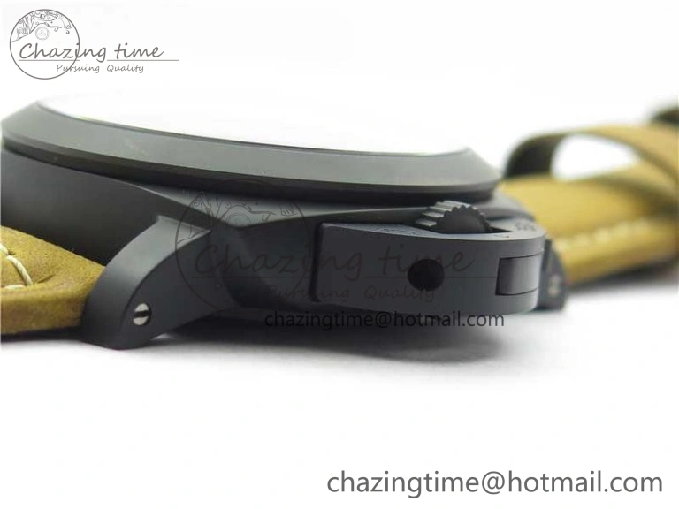 OdorResistant PAM1441 U VSF 1:1 Best Edition Black Dial on Brown Asso Strap P.9011 Super Clone 8387