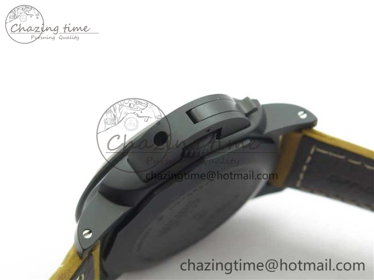 OdorResistant PAM1441 U VSF 1:1 Best Edition Black Dial on Brown Asso Strap P.9011 Super Clone 8387