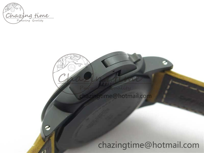 OdorResistant PAM1441 U VSF 1:1 Best Edition Black Dial on Brown Asso Strap P.9011 Super Clone 8387