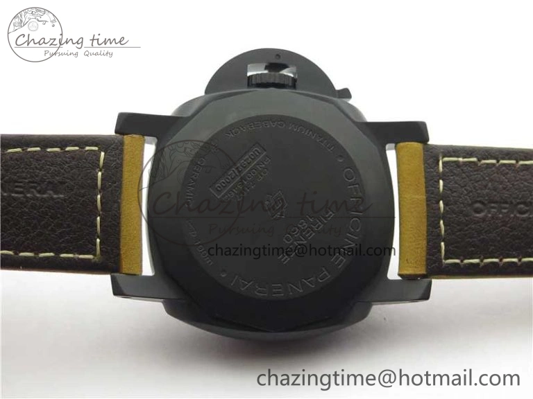 OdorResistant PAM1441 U VSF 1:1 Best Edition Black Dial on Brown Asso Strap P.9011 Super Clone 8387