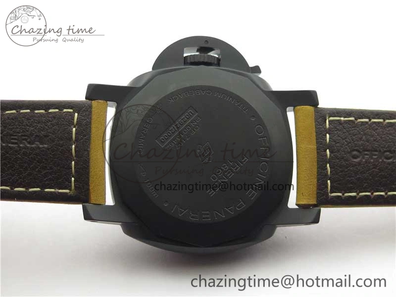 OdorResistant PAM1441 U VSF 1:1 Best Edition Black Dial on Brown Asso Strap P.9011 Super Clone 8387