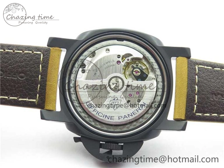 OdorResistant PAM1441 U VSF 1:1 Best Edition Black Dial on Brown Asso Strap P.9011 Super Clone 8387