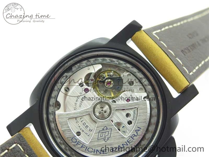 OdorResistant PAM1441 U VSF 1:1 Best Edition Black Dial on Brown Asso Strap P.9011 Super Clone 8387