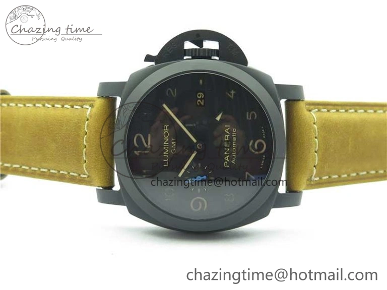 OdorResistant PAM1441 U VSF 1:1 Best Edition Black Dial on Brown Asso Strap P.9011 Super Clone 8387