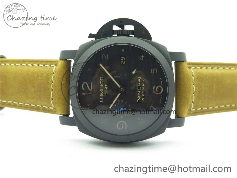 OdorResistant PAM1441 U VSF 1:1 Best Edition Black Dial on Brown Asso Strap P.9011 Super Clone 8387
