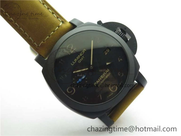 OdorResistant PAM1441 U VSF 1:1 Best Edition Black Dial on Brown Asso Strap P.9011 Super Clone 8387