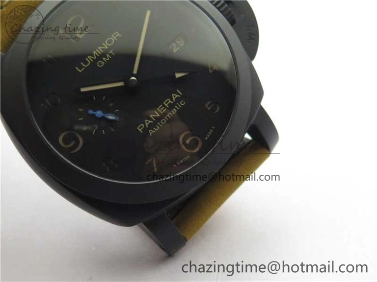 OdorResistant PAM1441 U VSF 1:1 Best Edition Black Dial on Brown Asso Strap P.9011 Super Clone 8387